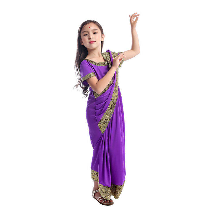 HiKid Kids World National Ethnic Indian Girl Bollywood Princess Outfit