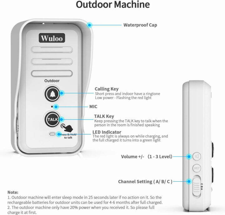 wuloo-wireless-intercom-doorbell-chime-for-home-intercomunicador-1t1-white-1t1-white