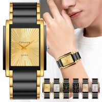 Wholesale Watch Mens Luxury Brand Famous Golden Watch Square Men Watches Elegant Classy Between Gold Watcheswrist 2021 Gifts