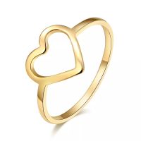 CACANA Stainless Steel Ring Sweet Heart Shaped Korean Style Rings Valentine 39;s Day Engagement For Women Simplicity Jewelry Gifts