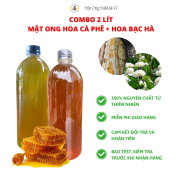 Combo 2 Lít Mật ong cà phê và mật ong bạc hà nguyên chất