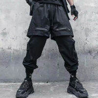 Rock Style Stacked Sweatpants Streetwear Fashion Men Black Baggy Tactical Trousers Jogger Techwear Sports Mens Hip Hop Clothing