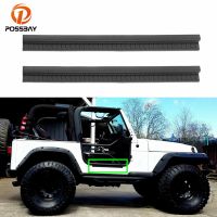 Pair Car Left Right Door Sill Scuff Plate Entry Guard Trim Stickers Styling Mouldings for Jeep Wrangler TJ 1997-2006 Accessories