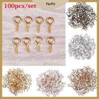 FANFU 100pcs/pack พวงกุญแจ แฮนด์เมด เครื่องประดับ ตะปูเกลียว เล็บแกะ DIY หมุดเกลียว