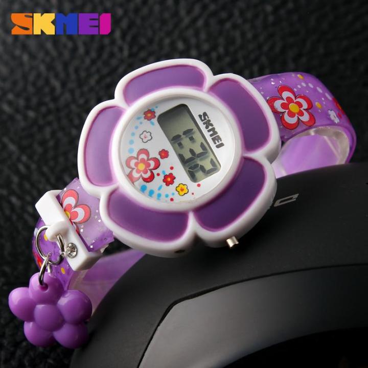 skmei-นาฬิกาดิจิทัลของเด็กผู้หญิง-นาฬิกาข้อมืออิเล็กทรอนิกส์-led-ลำลองแฟชั่นลายการ์ตูน1144