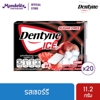 [แพ็ค 20 แผง] Dentyne Ice Sugar Free Cherry เดนทีน ไอซ์ชูการ์ฟรี เชอร์รี แบบแผง 8 เม็ด (11.2 กรัม)