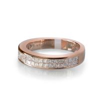 LAVERA Diamond -  Pink Gold Diamond Ring  แหวนประดับเพชร ทองชมพู