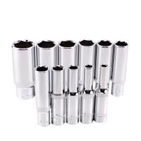 11 pcs 1/4 inch Drive Deep Socket Set CRV Hand Tools 6 Point Long Socket Hex Repair Tool