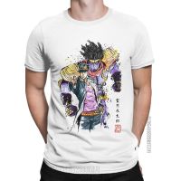 Jojo Bizarre Adventure Watercolor Men T Shirts Unique Tee Shirt Classic Round Neck T-Shirt Pure Cotton Plus Size Tops 【Size S-4XL-5XL-6XL】