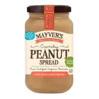 ราคาโดนใจ Hot item? Mayvers Organic Peanut Spread Crunchy 375g