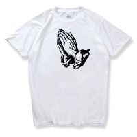 off white Praying Hands Men T Shirt Skyrim Dark Brotherhood Hand T-Shirt Casual Cotton Short Sleeves O-Neck Summer Cool Tee Tops  Q1KE