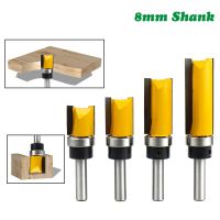 1 PC 8mm Shank Template Trim Hinge Mortising Router Bit Straight End Mill Trimmer ทําความสะอาด Flush Trim Tenon เครื่องมืองานไม้