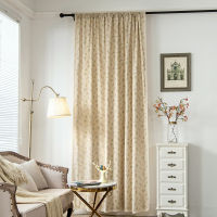 1.5 M Wide Pastoral Small Floral Cotton And Linen Curtains Semi-shading Living Room Curtains