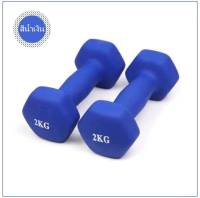 LuckyWd ดัมเบล พลาสติก (สีฟ้าชุด 2 อัน) ดัมเบลยาง 2 dumbbells ที่ยกน้ำหนัก ดัมเบล ลูกตุ้มยกน้ำหนัก อุปกรณ์ยกน้ำหนัก