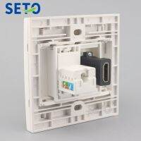 【❗】 vkysdo SeTo 86ประเภท Gigabit Network RJ45 Cat6 + One HDMI Connector Wall Plate Socket Keystone Plate