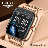 LIGE Smart Watch ผู้ชายผู้หญิง1.69 "สัมผัสเต็มรูปแบบกีฬาติดตามการออกกำลังกายบลูทูธรับสายเพลง S Mart W Atch สำหรับ Android Ios