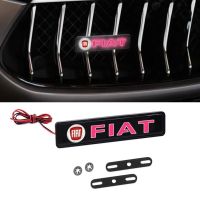 Car Front Grill Frame Light LED Emblem For Fiat 500 Punto Panda Stilo Bravo Grande Ducato 500x Doblo Cronos Talento Tipo Mobi 50