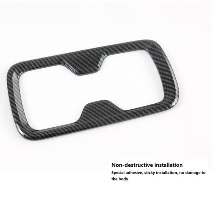 for-nissan-navara-np300-2016-2019-carbon-fibre-car-front-water-cup-holder-protector-frame-cover-trim-sticker-accessories