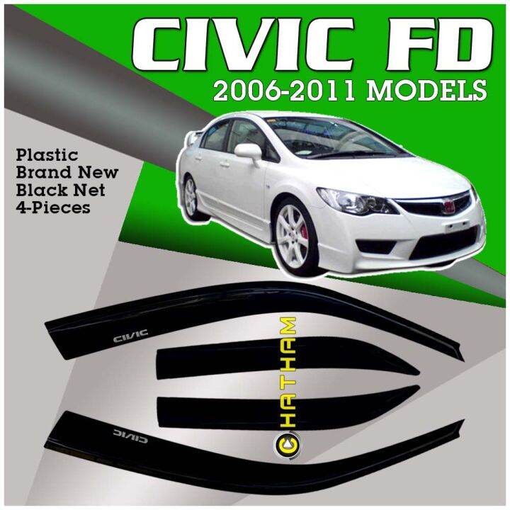 Rain Guard for Honda Civic FD 2006 up to 2011 ( Window Door Sun Visor