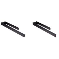 2X Stainless Steel Towel Rack - Self Adhesive No Punch Towel Rack 39cm Black Bathroom Toilet Towel Rack(Black)