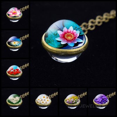 【cw】 Glass Necklace Pendant Side Jewelry Mens ！