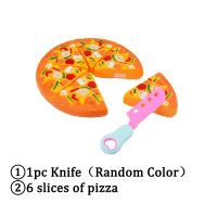 7pcs pizza DIY Pretend Play Baby kitchen children toys Food Toy pizza Cooking Cutting Fruit Children Kid Educational Toys ZXH