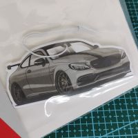 【DT】  hotCar Air Freshener Perfume Rearview Mirror Hanging Pendant For Mercedes Benz AMG C C63 Grey Ornament Racing Accessories