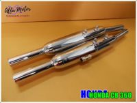 HONDA CB360 EXHAUST MUFFLER SET PAIR LH&amp;RH "TIS."  #ท่อไอเสีย ท่อคู่ เหล็กชุบโครเมี่ยม