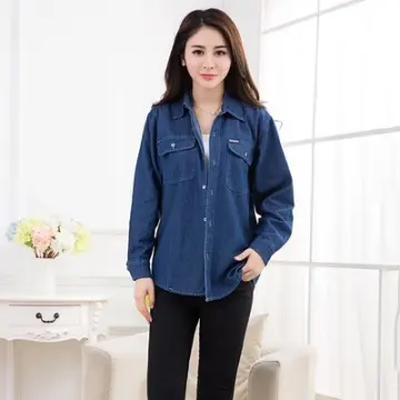 dark denim shirt women