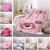 Disney Cartoon Strawberry Bear Cute Blanket Sofa Cover Office Nap Air Conditioning Flannel Soft Keep Warm Can Be Customized 4