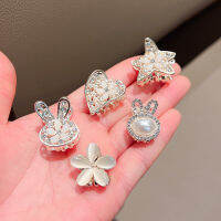 กระต่าย Rhinestone กิ๊บผ้าโพกศีรษะส่องแสงโอปอลเพทายหญิงขนาดเล็กผมกรงเล็บผมจับวงด้านบนคลิปกิ๊บฉลามคลิป