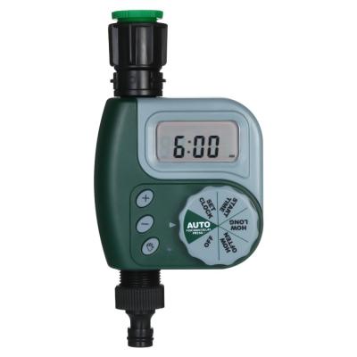 Automatic Water Timer Outdoor Garden Irrigation Controller 1-Outlet Programmable Hose Faucet Timer Garden Automatic Watering Device without Battery Green