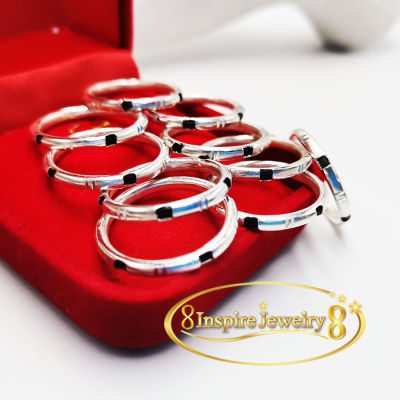 Inspire Jewelry ,แหวนเงินแท้ 92.5 สอดหางช้าง สอดขนหางช้าง สวยหรู เครื่องประดับมงคล มีไซด์ให้เลือก