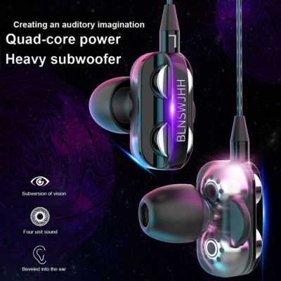 ชุดหูฟังสำหรับเล่นกีฬาหูฟังแบบมีสาย3.5มม.,ใหม่ไมค์หูฟังสเตอริโอเบสลึกอินเอียร์6D แฮนด์ฟรีสำหรับ Iphone ซัมซุงฮัวเหว่ยเสี่ยวหมี่ Vivo Oppo