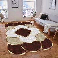 Golden Marble Pattern Carpet for living room Thickened fluffy Childrens bedroom carpets special-shaped Entrance floor rugs mat