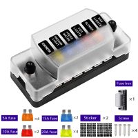 MINI CAR FUSE FOR CAR BOAT 6/12 WAYS HOLDER FUSE 12V 24V BLADE MODIFIED FUSE BOX TERMINAL BLOCK WITH LED WORNING LIGHT