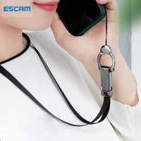 ESCAM สายคล้องกันขโมย Strap Phone INYUE ที่ถอดออกได้หัวแมวแหวนนิ้วสไลด์หัวเข็มขัดออกแบบทอไนล่อนเชือกเส้นเล็กโทรศัพท์ป้องกันการวางสายคล้องคอ