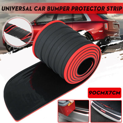【DT】90cm Universal Car Rear Trunk Sill Bumper Guard Protector Rubber Pad Cover Strip Trunk Floor Anti Collision Scratch Trim Strips  hot