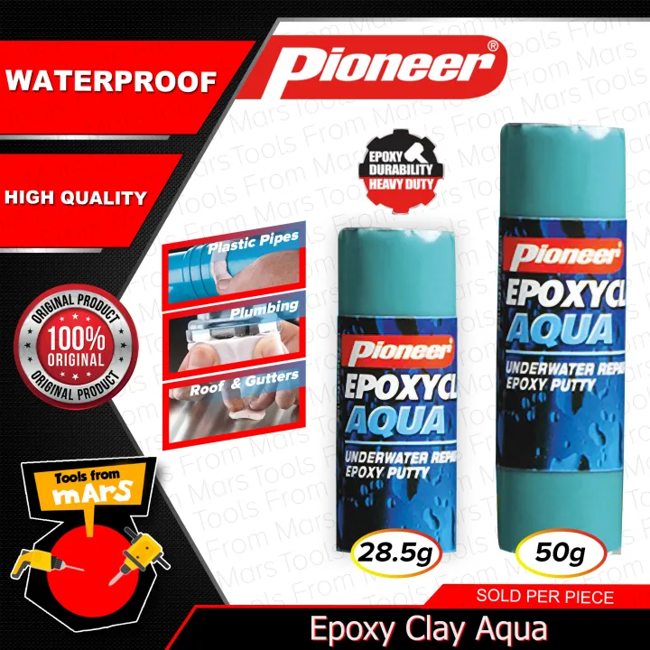 PIONEER Epoxy Clay AQUA 28.5g 50g [SOLD PER PIECE] Underwater Repairs