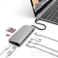 8 In 1 USB Type C Hub Hdmi Rj45 Lan Adapter For Macbook Pro Thunderbolt 3, USB C To Gigabit Ethernet Adapter USB-C Charger Port