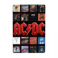 ป้ายโลหะเพลงเฮฟวี่เมทัล Ac Dc แบบย้อนยุคแนวร็อคทำจากหินส่วนตัวศิลปะตกแต่งบาร์ติดผนังลานป้ายดีบุก