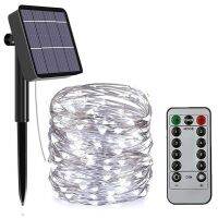 LED Outdoor Solar Lamp String Lights remote control 100/200 LEDs Fairy Holiday Christmas Party Garland Solar Garden Waterproof Fairy Lights