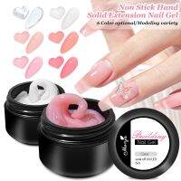 Solid Nail Extension Gel Non stick Hand UV Building Gel Nail Tips Carving Flower Nail Art Shaping Solid Acrylic Nail Gel Varnish