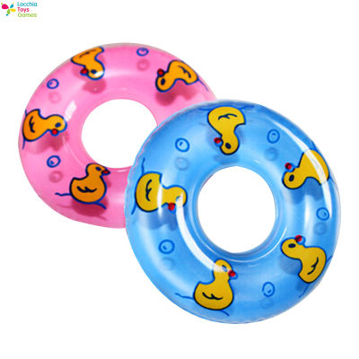 LT【ready stock】2 Pcs Baby Bath Toy Inflatable Swim Ring Toy Plastic Mini Swim Circle Gift for Kids (Pink &amp; Blue)1【cod】