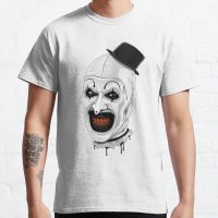 Men Tee Shirt Art The Clown Terrifier Movie Halloween T-Shirt Geek 100% Cotton Oversized Round Neck Summer New T Shirts Top Tees S-4XL-5XL-6XL