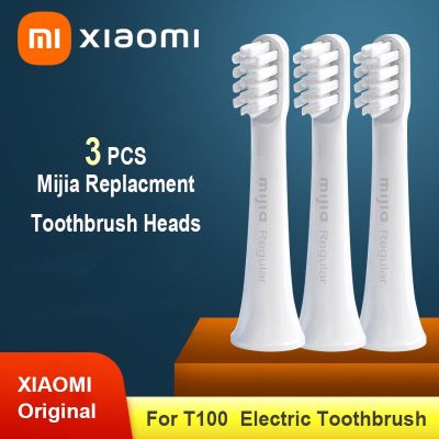 ชุดหัวแปรงสีฟันคลื่นเสียง T100 Mijia 3ชิ้นชุดหัวแปรงไฟฟ้าแปรงทำความสะอาดอัลตราโซนิก T100ของแท้