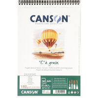 Canson (แคนสัน) สมุดซีอาร์เกร็น สันห่วงบน ผิว Fine grain หนา180G ขนาด 21×29.7ซม (A4) บรรจุ 30 แผ่น C400 060 604