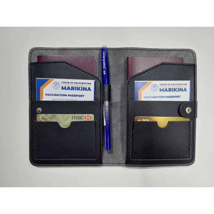 【Quick Send】Personalized Dual Passport Holder with Pen Loop Lazada PH