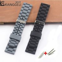 yiqtft Watch Accessories 24mm Silicone Strap Flat Direct Needle Buckle For Men Women Outdoor Sports Casual Brand Watch Band