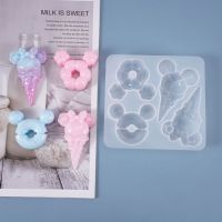 [HOT] 4 IN 1แม่พิมพ์ไอศกรีมอีพอกซี่ Diy ยางซิลิโคนแม่พิมพ์หัว Mickey Donut แม่พิมพ์ซิลิโคน Decor พิมพ์เรซินอีป็อกซีเครื่องประดับสำหรับงานฝีมือ